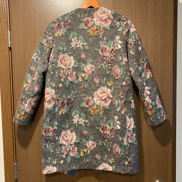 Vintage SISLEY Floral Coat Size US 4 - Picture 2 of 6